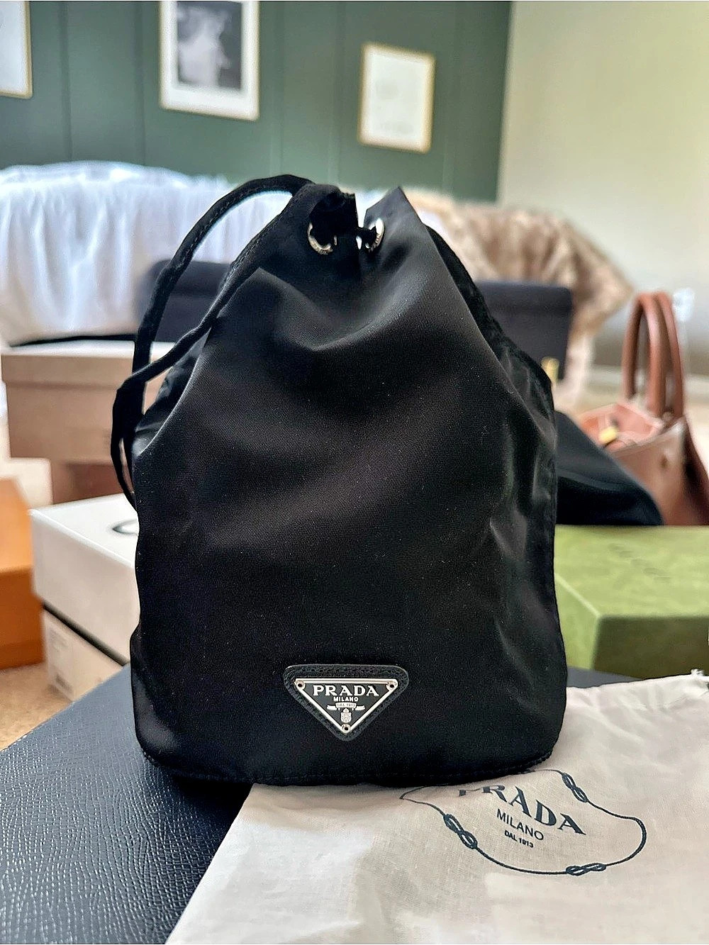 Prada Re-Nylon Drawstring Pouch *Authentic*